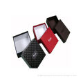 Small Square Black / Red Recycled Paper Boxes Packaging Tie / Necktie